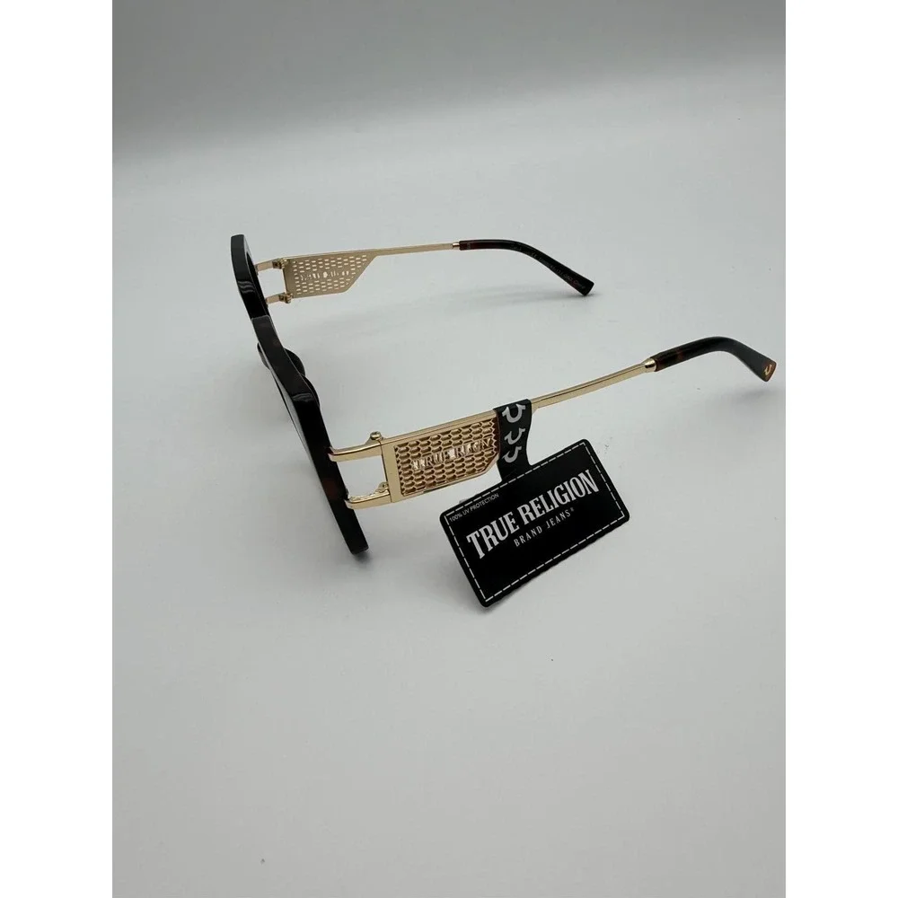True Religion‎ Oversized Square Sunglasses - White & Marbled Tortoise NWT